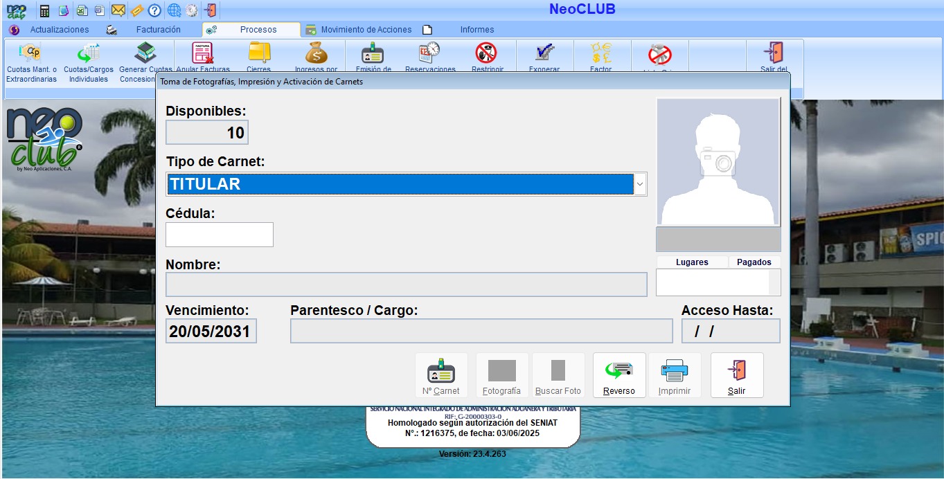 NeoCLUB - Gestión de invitados del club